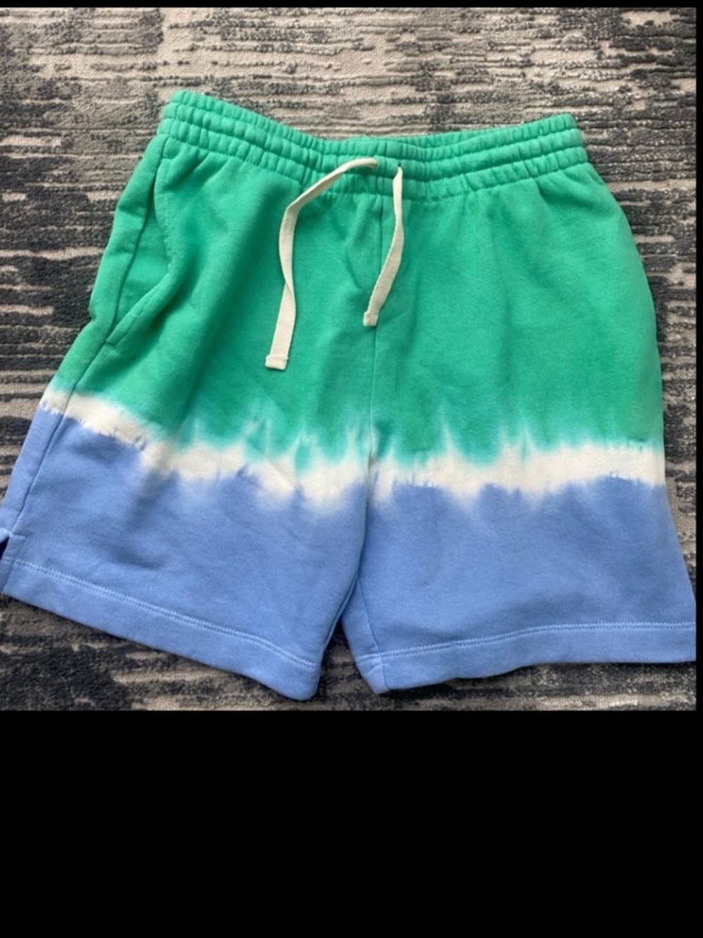Organic cotton Hanna Anderson Minty Green Vintage Blue Tie Dye shorts